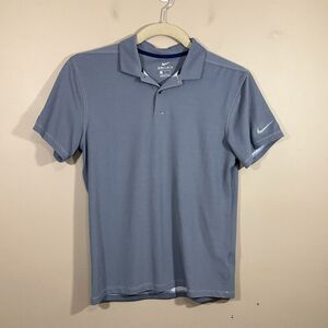 Nike Dri-Fit Mens Embroidered Budweiser Polo Shirt S Blue Active Beer Workwear